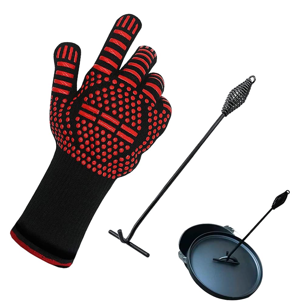 Sollevatore Per Dutch Oven - Griglia E Guanti Per Campeggio - 42 Cm In Ghisa - Per Pentole Da Fuoco - Foto 8