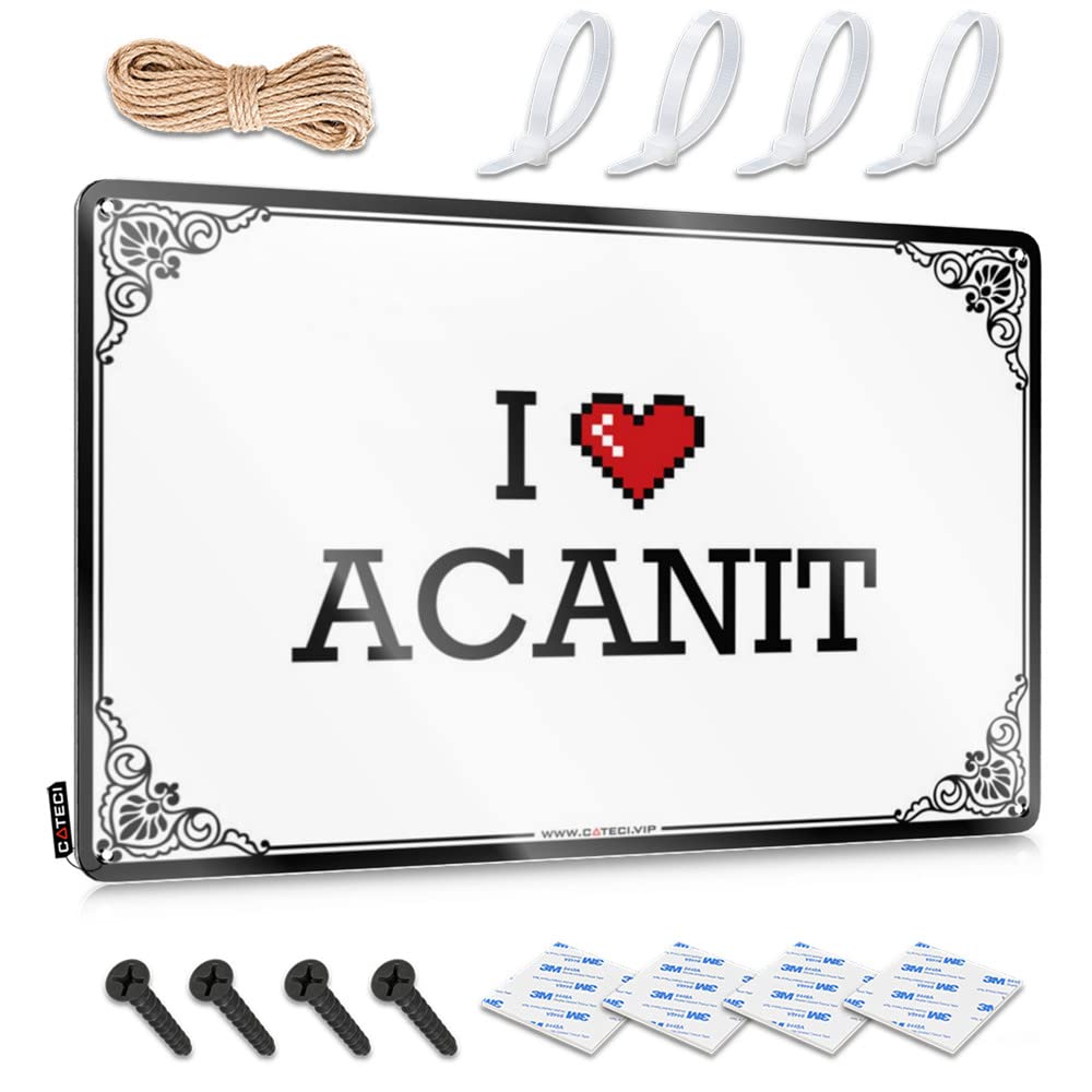 Sweet Essentials Funny Wall Art | I Love Acanit Chic Decorative Wall Art Ready To Hang For Drive(20X30CM)