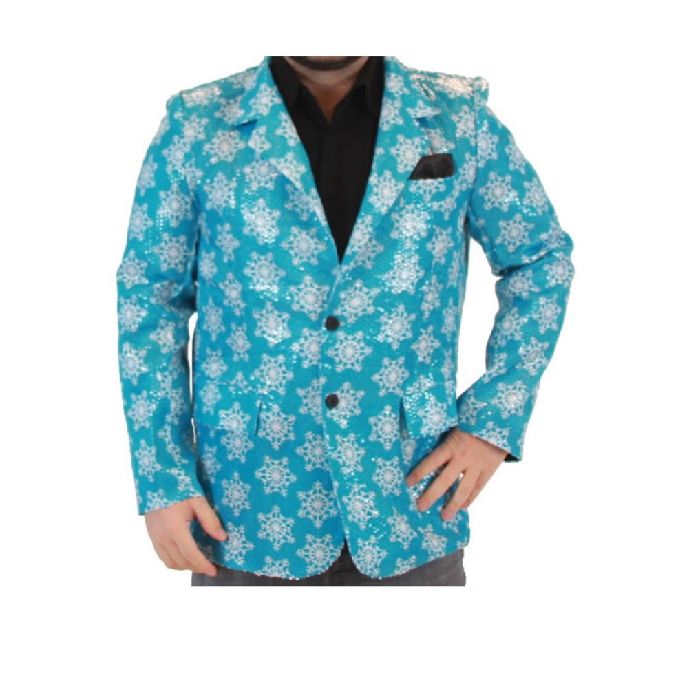 Costume Agent Sequin Christmas Lights Green Ugly Christmas Suit Jacket