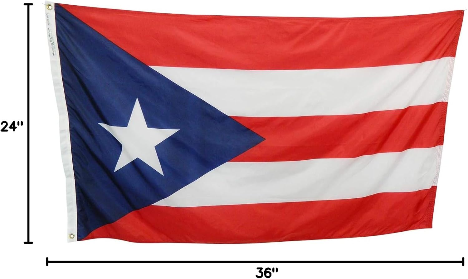 2x3' Puerto Rico Flag - Durable All Weather Nylon & Reinforced Fly End Stitching - Made in USA