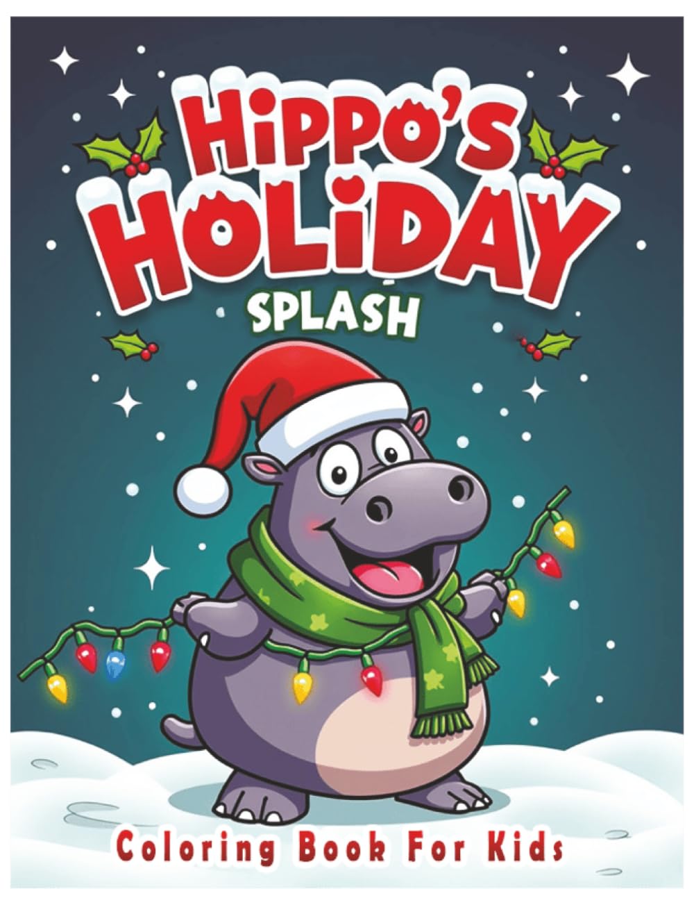 Hippos Holiday Christmas Coloring Book for Kids, adorable hippos designed Clean & Bold, Easy to Color: Christian Christmas Coloring Book, Kids ... Hollies, Decorations, Christmas Celebrations