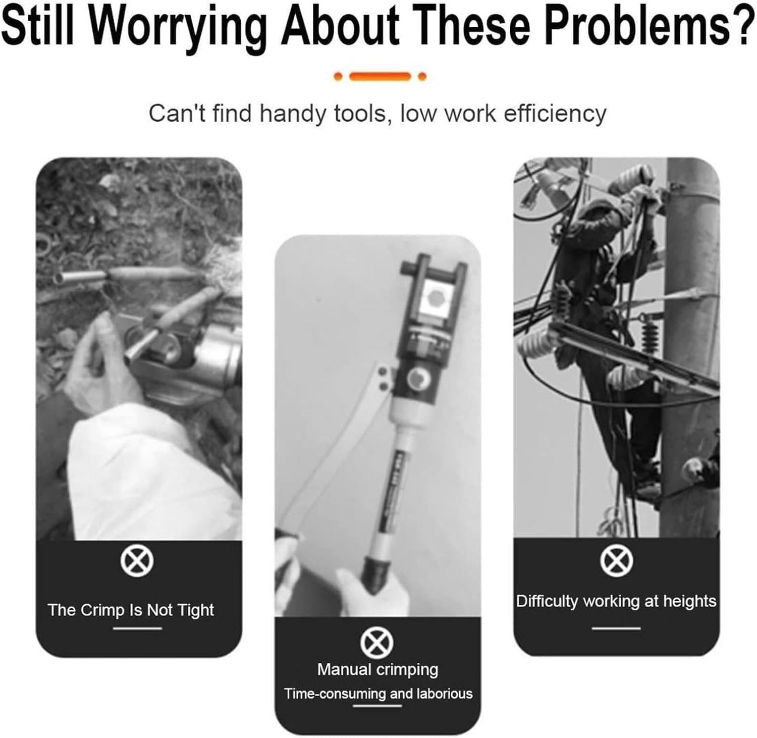 Elektryczna Hydrauliczna Zaciskarka Do Rur, Akumulatorowa Przewodów 16–300 Mm², Z 11 Parami Matryc, Zasilana Akumulatorowo Kabli