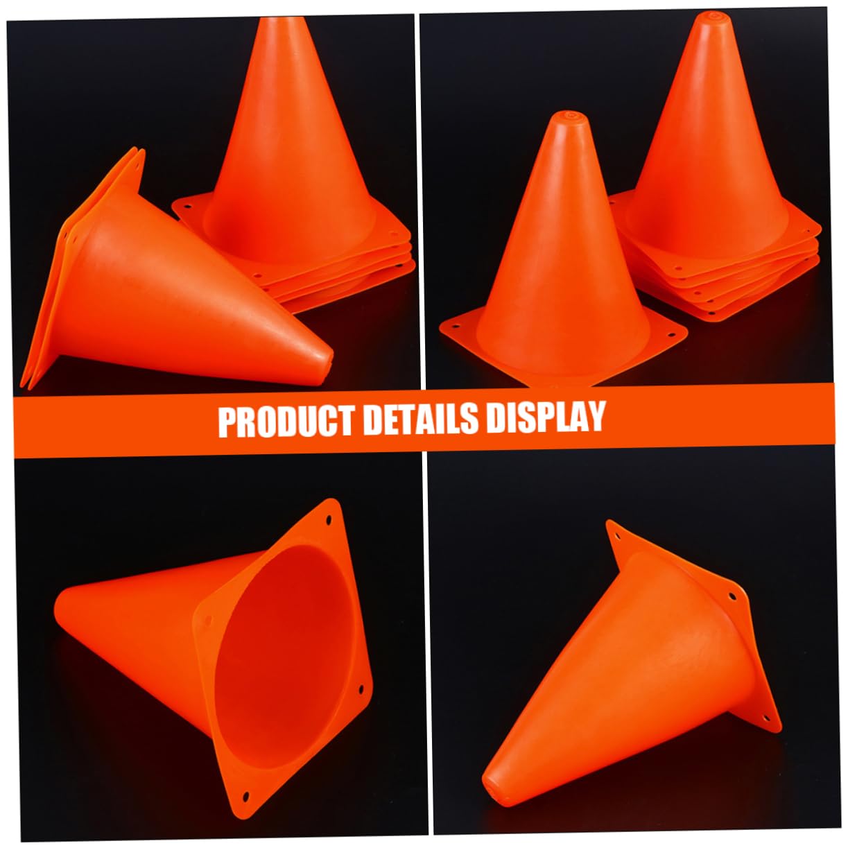 Luxshiny Conos de Entrenamiento Deportivo 18 Cm, 16 Piezas, Plástico Naranja, Mini Conos Marcadores para Fútbol y Patinaje al Aire Libre, Accesorios para Agilidad y Ejercicios en Cancha