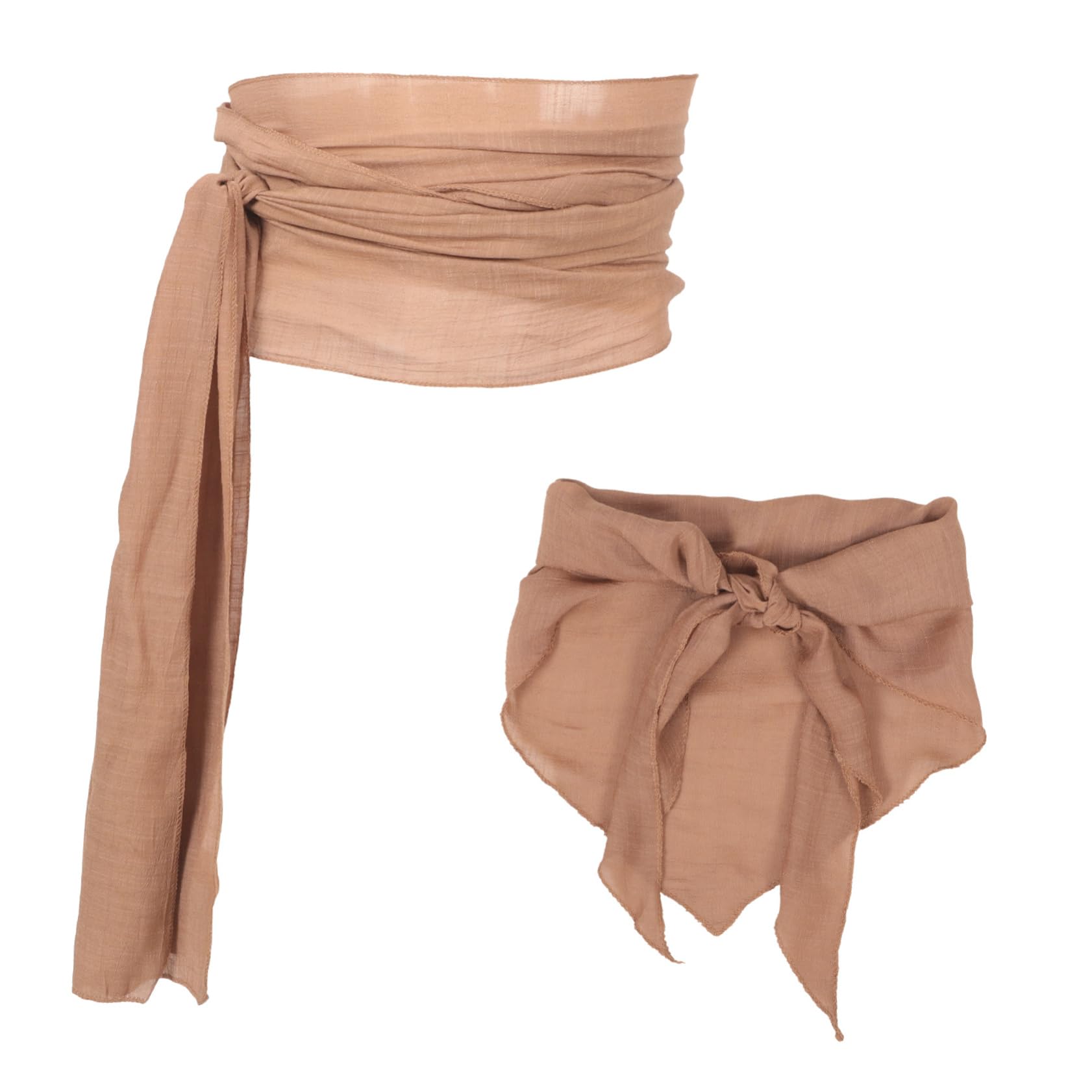 FRCOLOR Pirate Costume Accessory Set Pirate Bandana and Sash Belt Halloween Dress-up Party