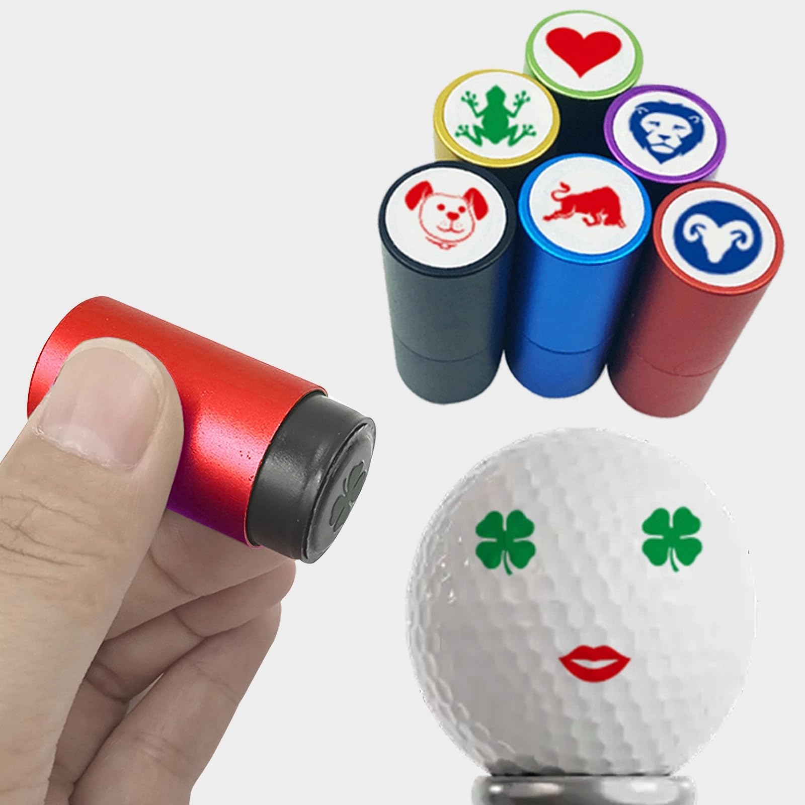 FUNINGAMZ Golf Ball Stamp, Custom Golf Ball Stamp, Personalized Self-Inking Golf Ball Stamper, Reusable Golf Ball Marking Tool to Identify Golf Balls,