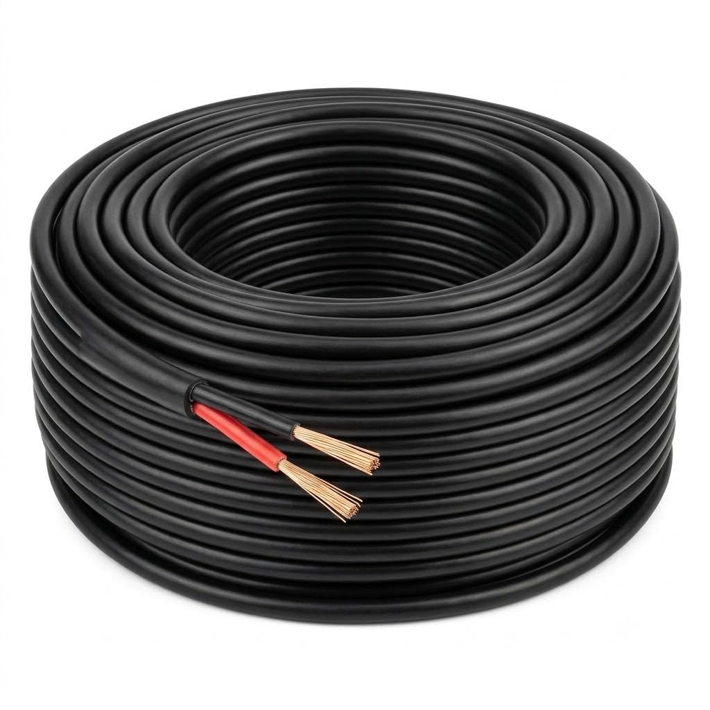 DRUMSTONE ( 2026 Brings 5 Years WARRANTY ) 14> 2 Core Copper Electric Wire 1 Sq mm Flexible Cable for Home, Office, Heavy Duty Power Appliances, Solar LED Lighting, Extension (Black, 100 FEET)-image-32