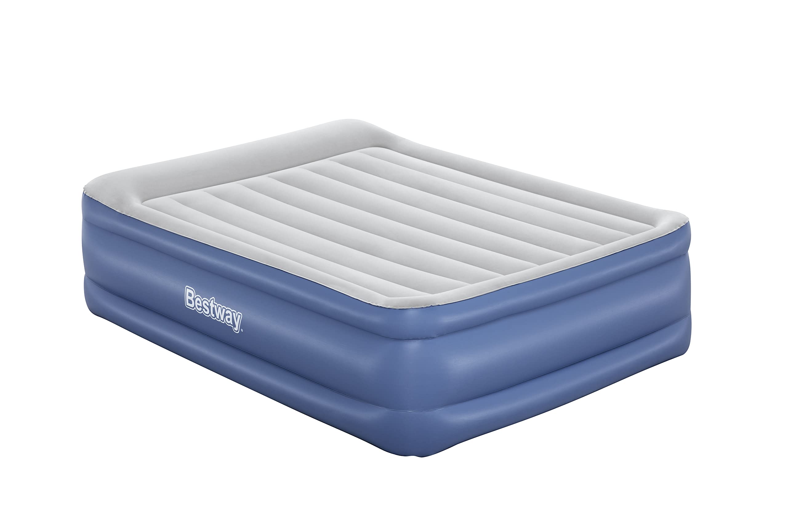 Bestway 80" x 60" x 22"/2.03m x 1.52m x 56 cm Tritech Air Mattress Queen Built-in AC Pump