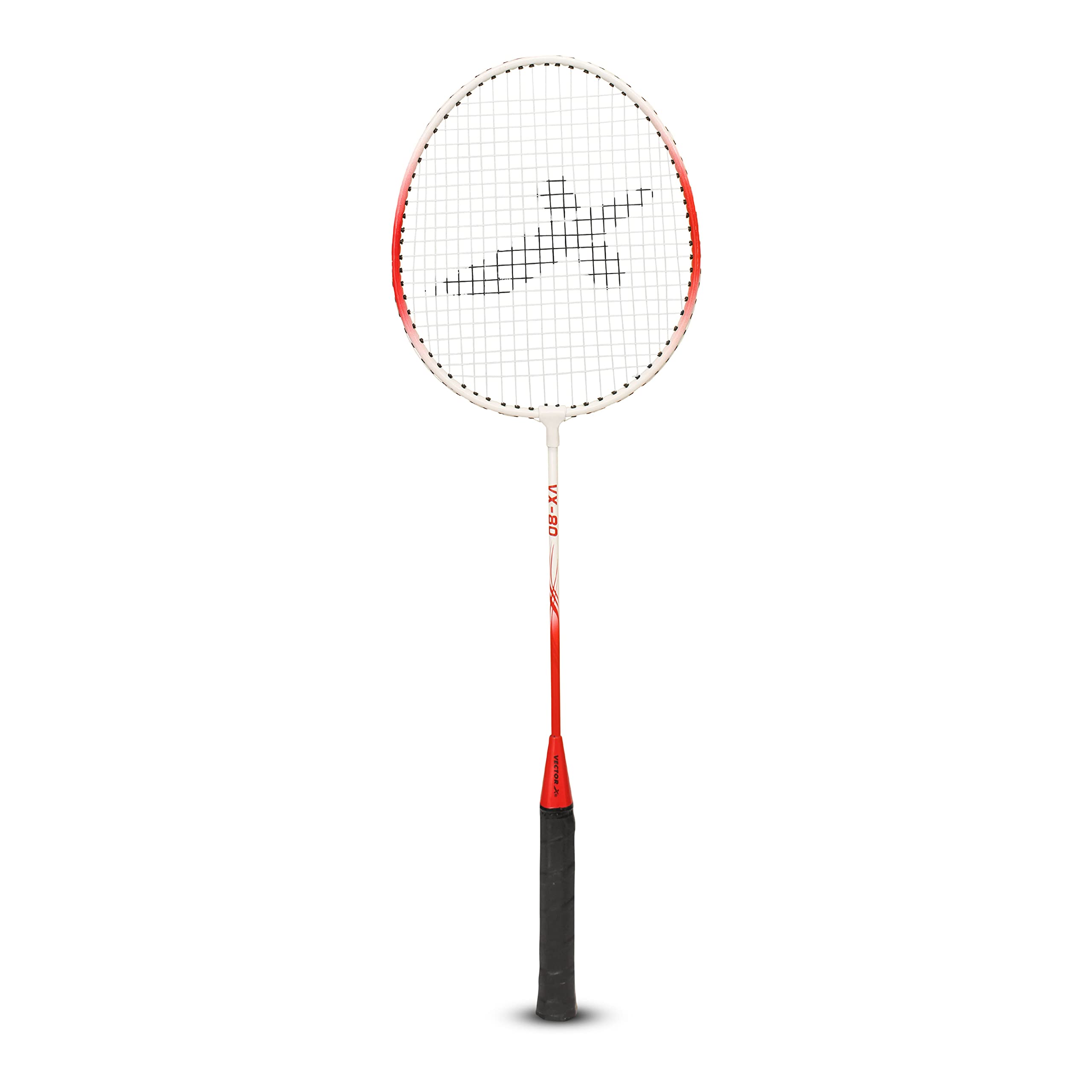 Vector XVXB-80 Badminton Racquet (1 PC Racquet + 3/4 Cover, Red)