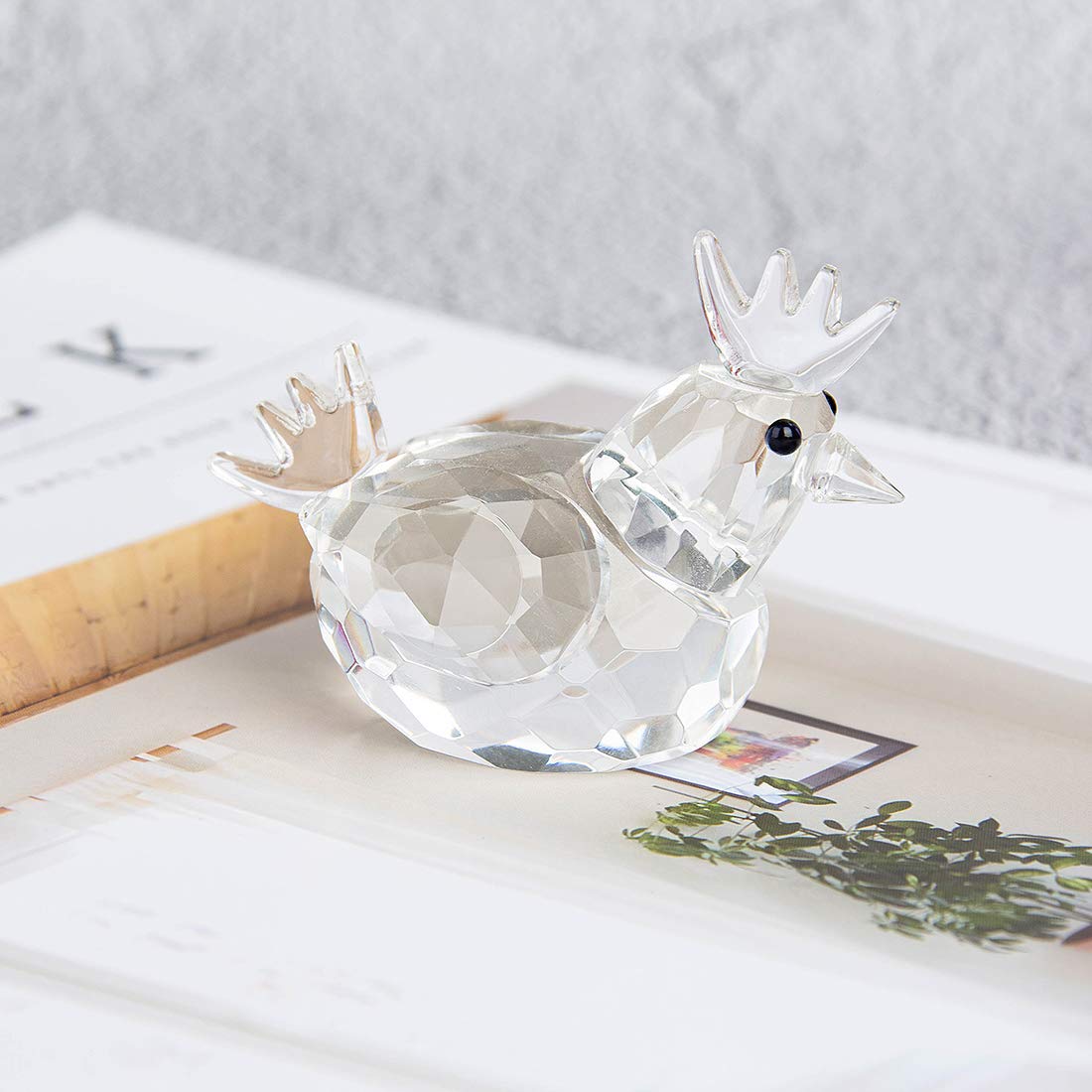 Amazon.co.jp: SAEYZ 水晶 幸運 かわいい動物 ペーパーウェイト ガラス