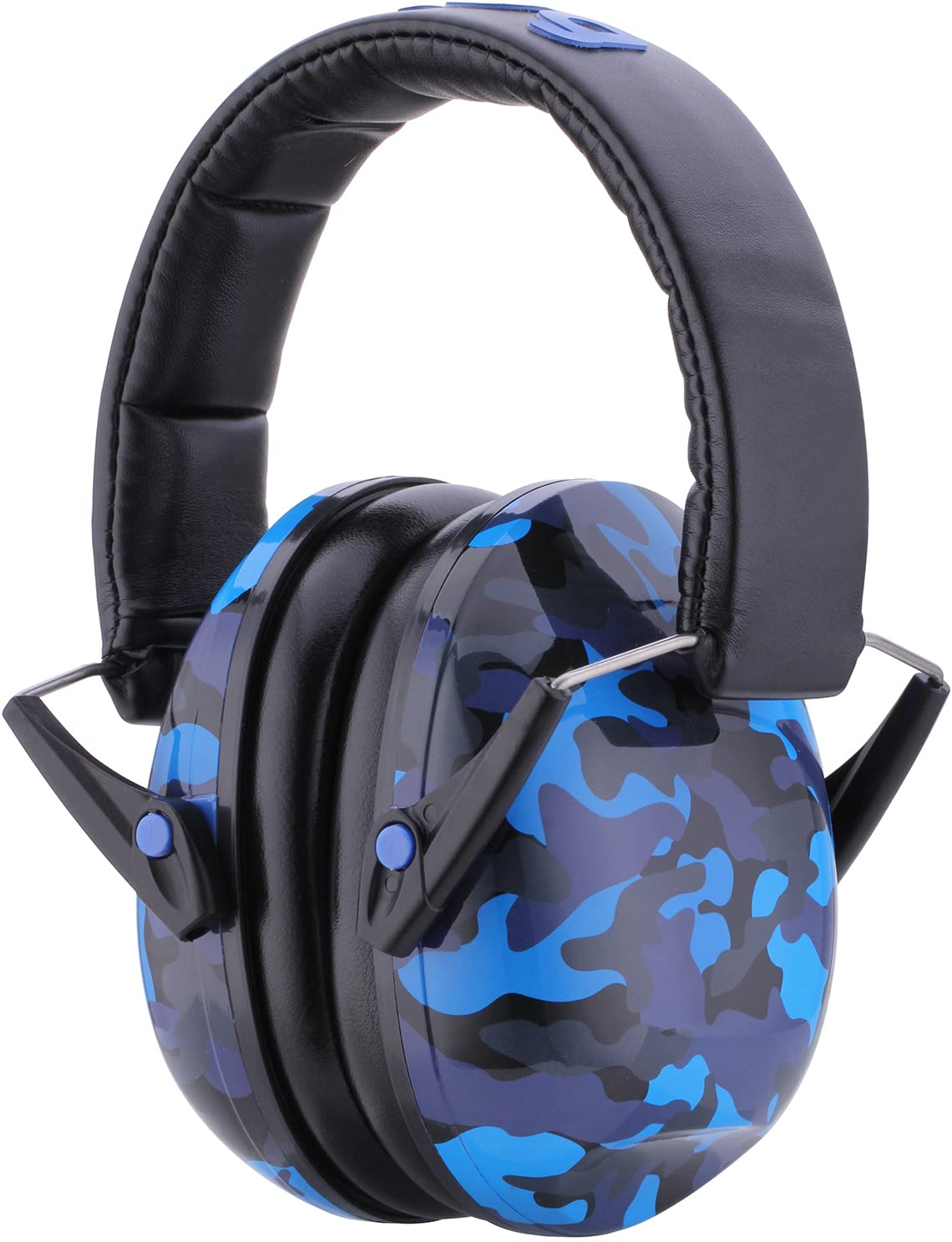 SnugKids Ear Defenders - Noise Cancelling Headphones Protectors for Children, Toddlers and Baby (Camo - Blue)