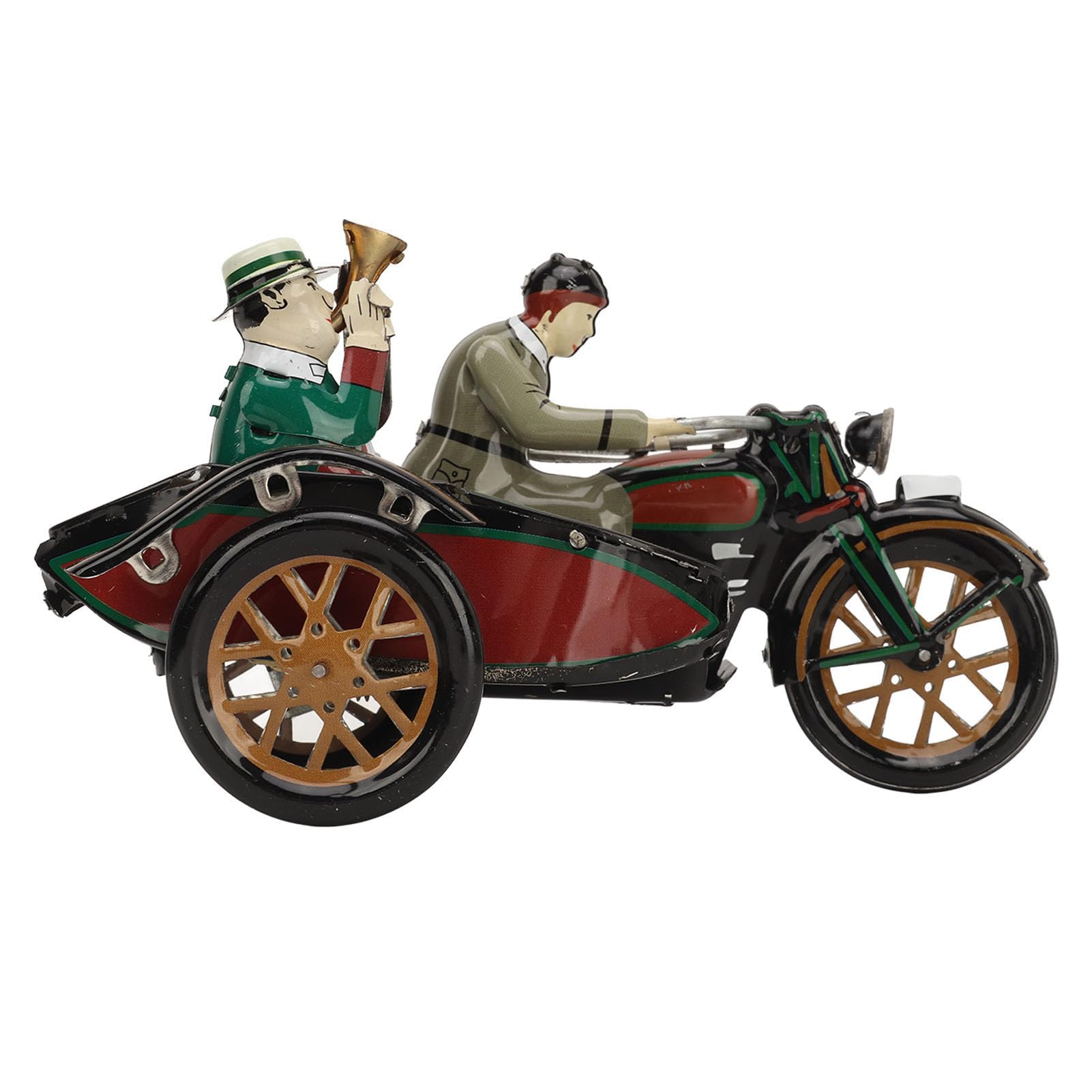 Alomejor Giocattolo Vintage in Latta da Collezione, Giocattolo a Carica per Motocicletta a 3 Ruote, Ornamenti Personalizzati per Ragazzi e Ragazze