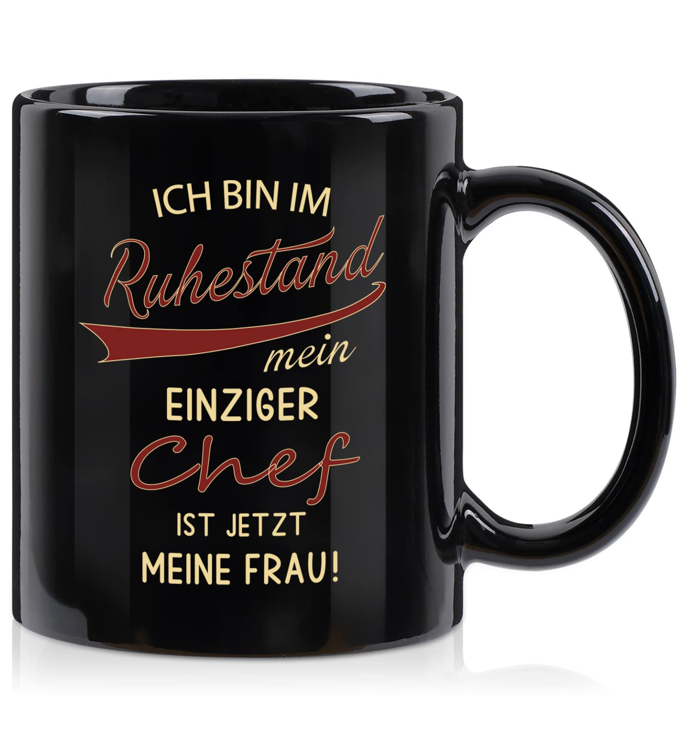 RAHMENLOS Tazza Da Caffè "Bin Im Ruhestand" (Sono In Pensione) - 320 Ml - Regalo Per Pensionati In Confezione Regalo - 5