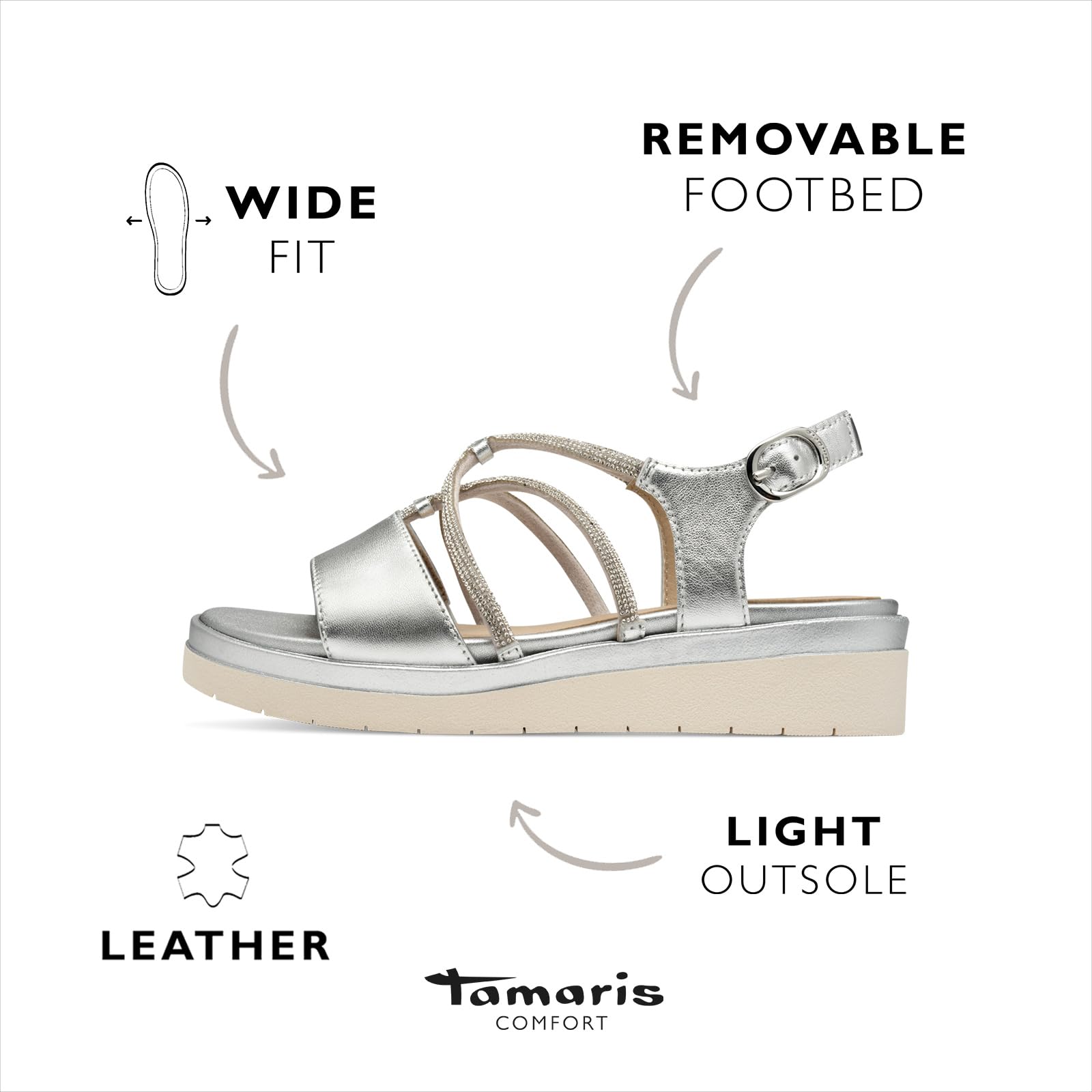 Tamaris Kobiety Tamaris Comfort Damen KeilsandaleSandał na koturnie
