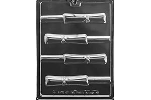 M260 Diploma Graduate Graduation Pretzel Chocolate Candy Soap Mold with Exclusive Molding Instructions