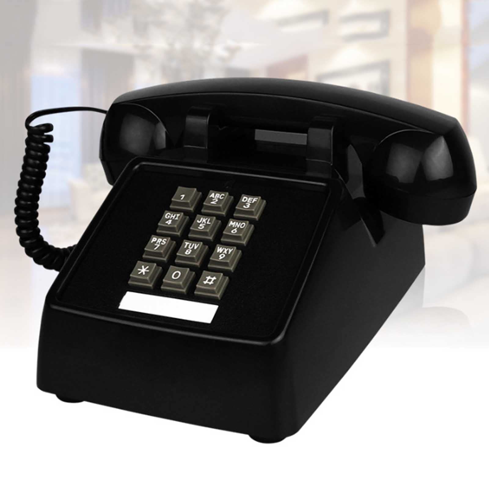 Telefono da scrivania con Filo a Linea Singola, Telefono retrò con suoneria Extra Forte, Telefono Fisso da Tavolo Vecchio Stile per casa, Hotel, Ufficio e Scuola