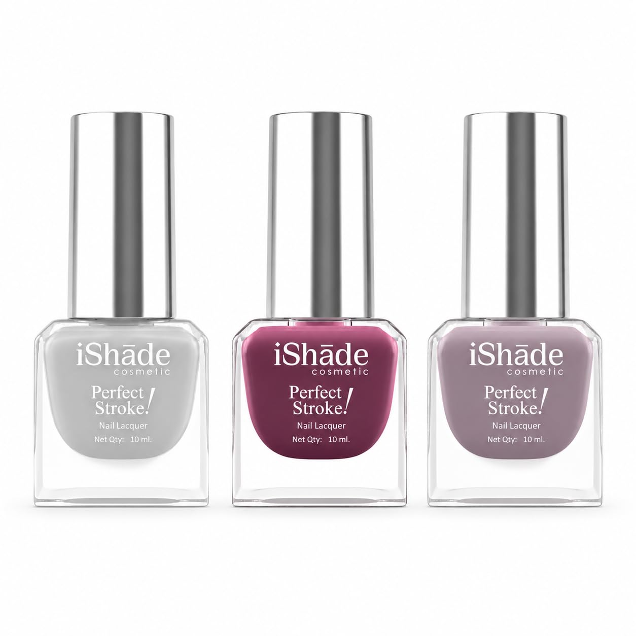 Glossy Nail Polish Set, Quick Dry Toxin-Free Nail Enamel, 30ml (Pack of 3)-image-19