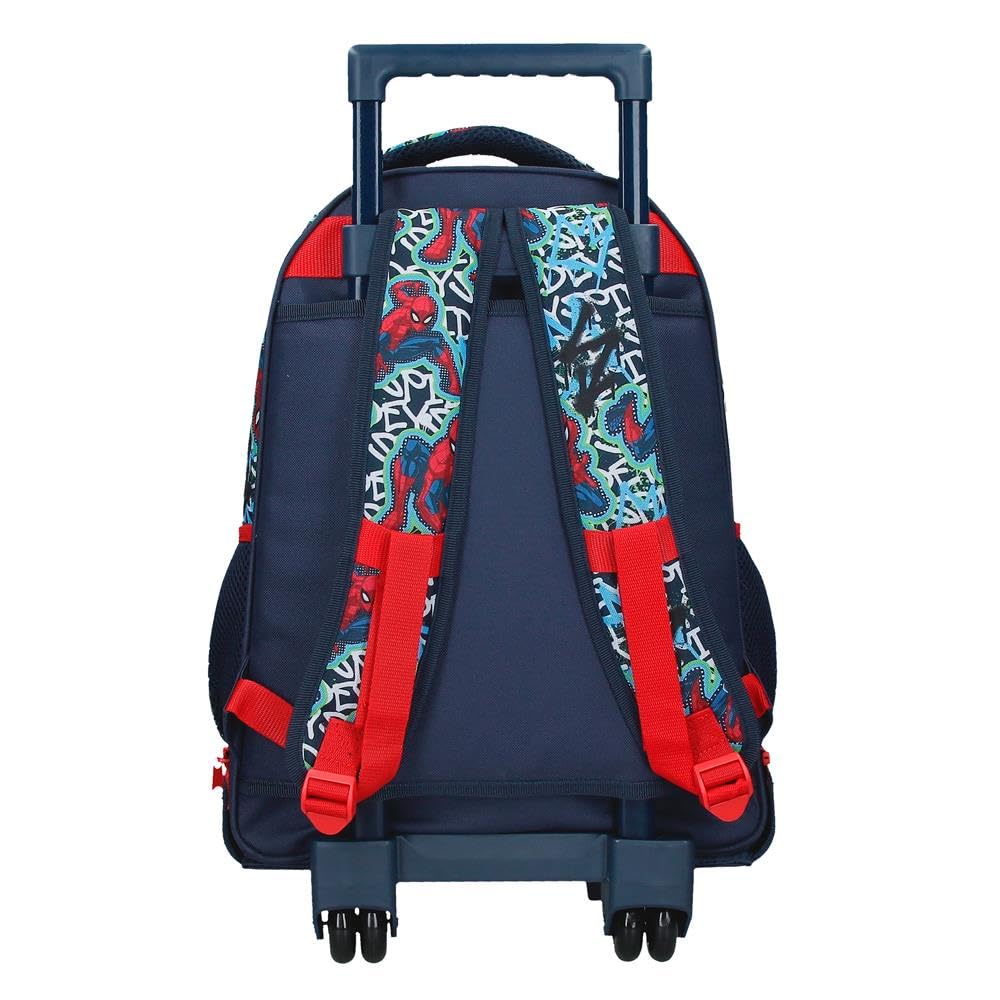Joumma Marvel Grafity of Spiderman Zaino Compatto 2 Ruote Blu Navy 32x45x21 cm Poliestere