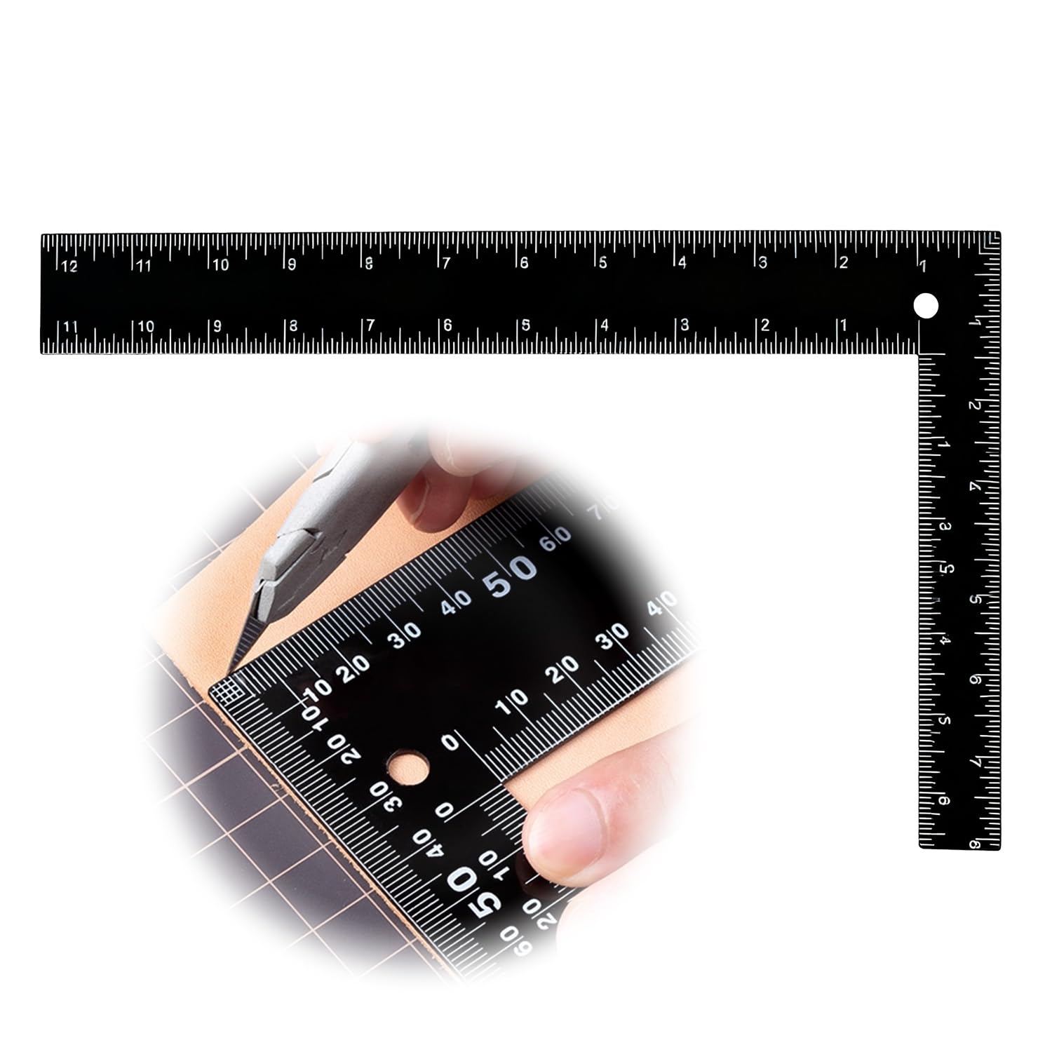 OLLBIT Carpenter Square 8x12 in Framing Square Heavy-Duty