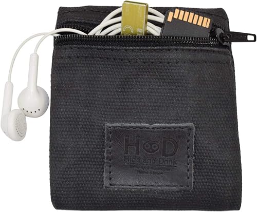 Hide & Drink, Water Resistant Waxed Canvas Condom Pouch, Change Valuables Tech Pocket Purse, Classic Partner Gift, Travel & Honeymoon Essentials,