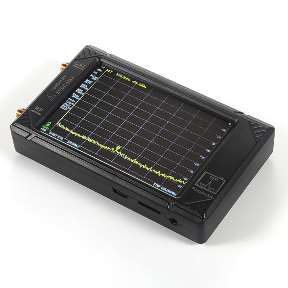 Analizador de Espectro Portátil de 100 KHz A 5,3 GHz, Pantalla ULTRA de 4 Pulgadas, Generador de Señales RF 2 en 1 con Tarjeta de 32 GB