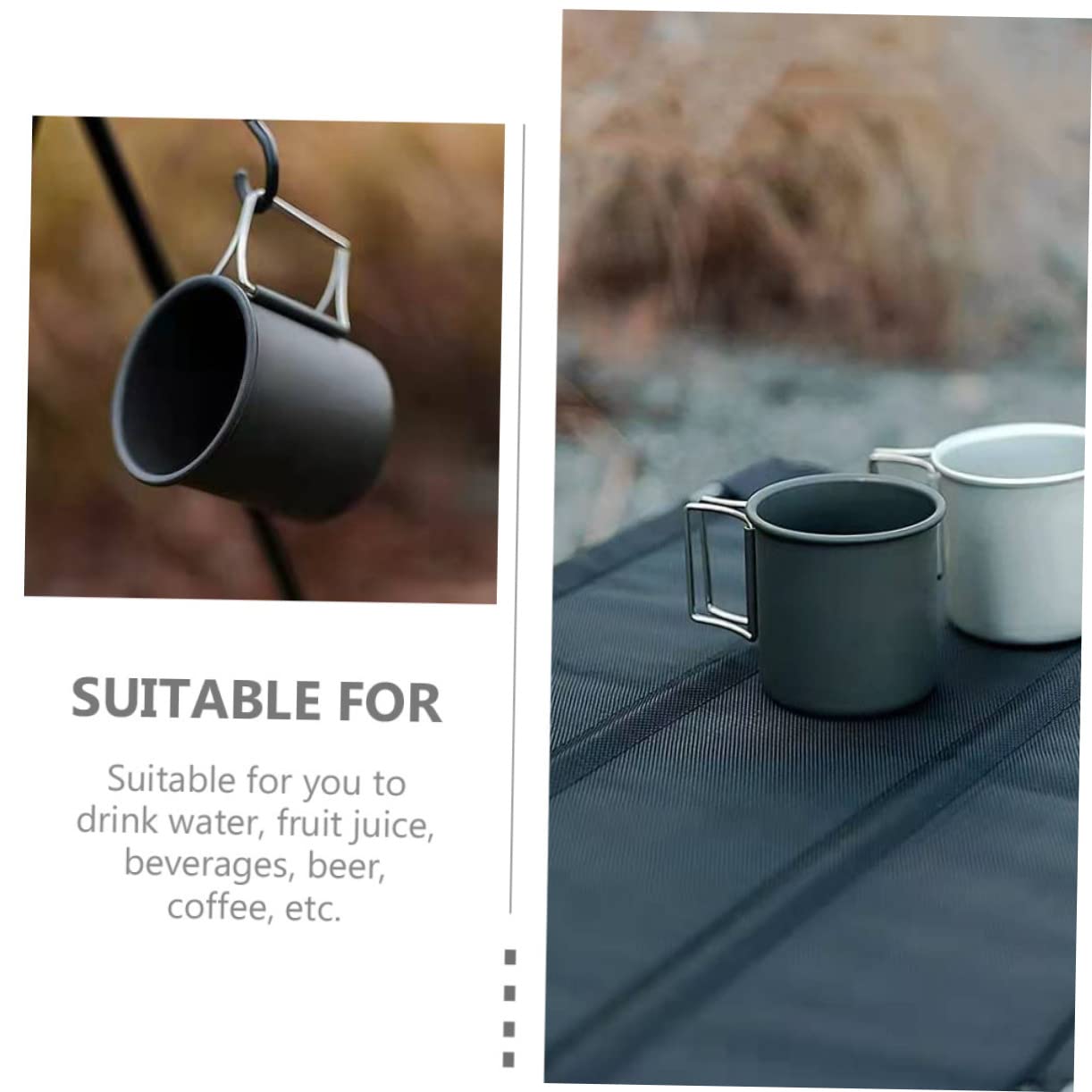 4 Stücke Camping Becher Tragbare Wasser Tasse Für Outdoor Aluminium Legierung Tasse Wandern Praktische Wasser Flasche