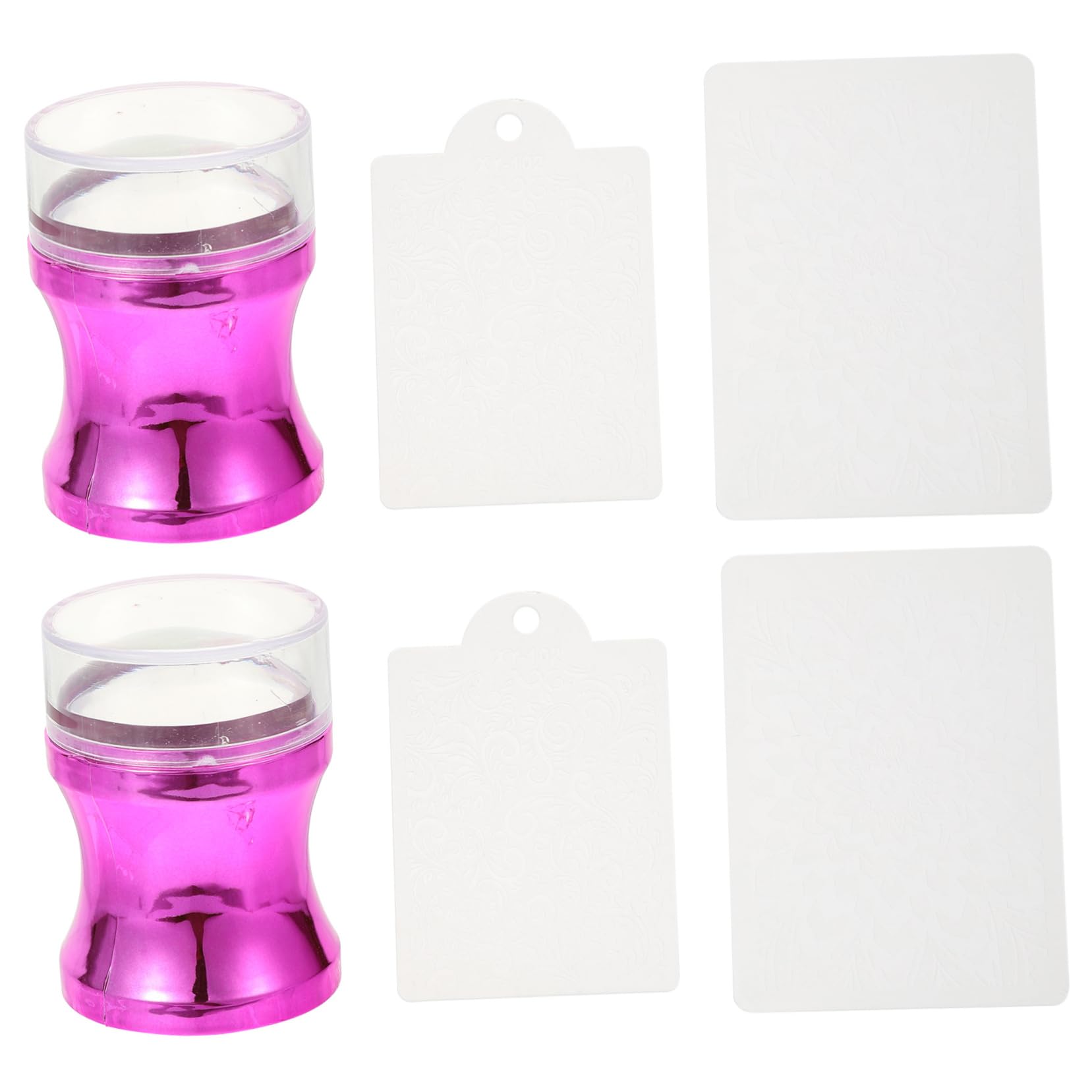 FRCOLOR Juego De 4 Herramientas Para Estampar Uñas Plantillas De Silicona Para Manicura Y Diseño De Uñas.