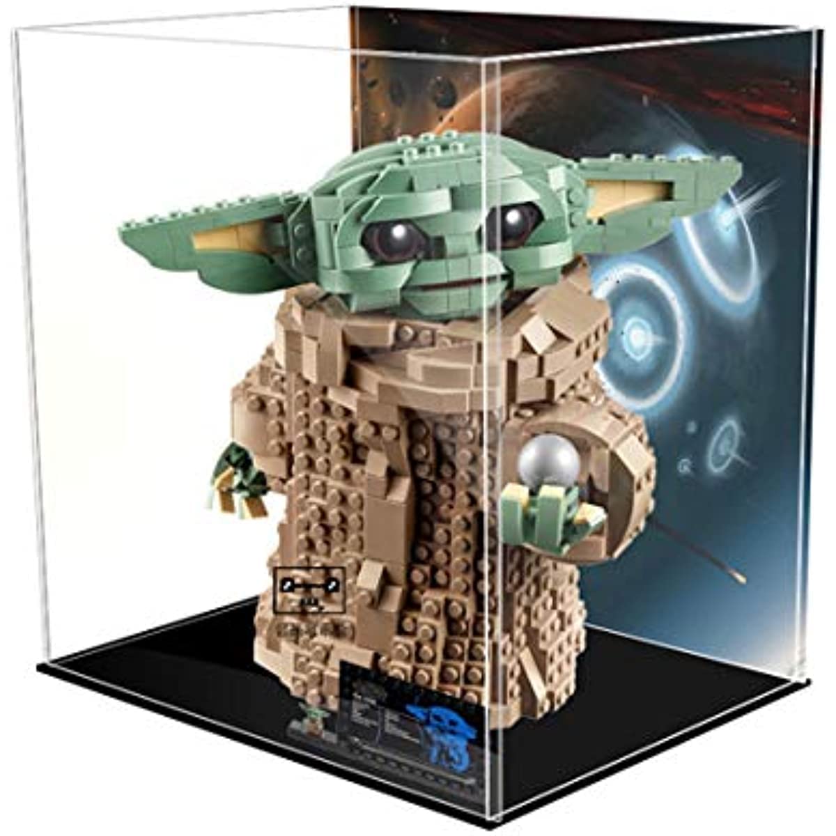 Tirff Acrylic Display Case Compatible with Lego 75318 Star Wars The Mandalorian, Display Case Dustproof Showcase Display Case for 75318 (Without Model Kit)