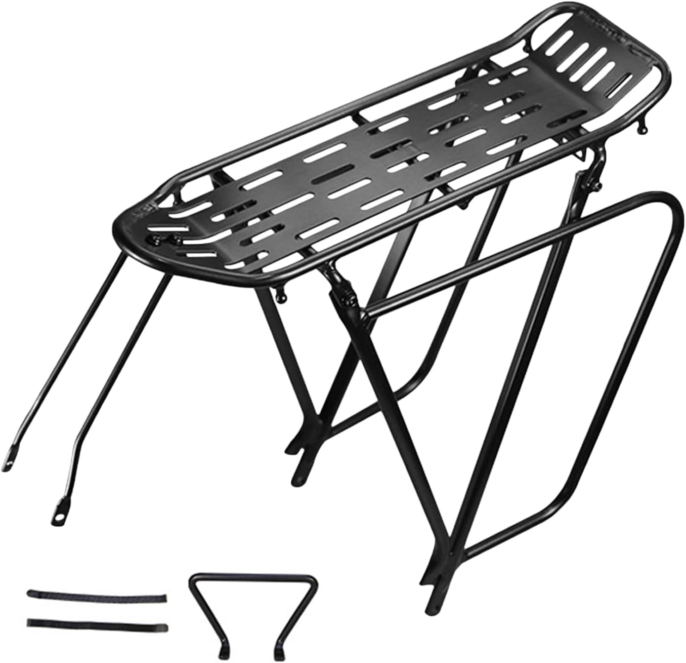 Qoukonao 自転車 荷台 | 荷物用 バイクラック,アルミニウム合金製 荷物収納スタンド バックサポート ビーチ ロード ガレ