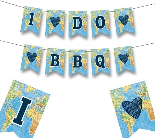 Decoración de pancarta con texto en inglés "I Do BBQ para fiestas", suministros temáticos de picnic, accesorios de despedida de soltera, decoración disponible en Yaxa Colombia