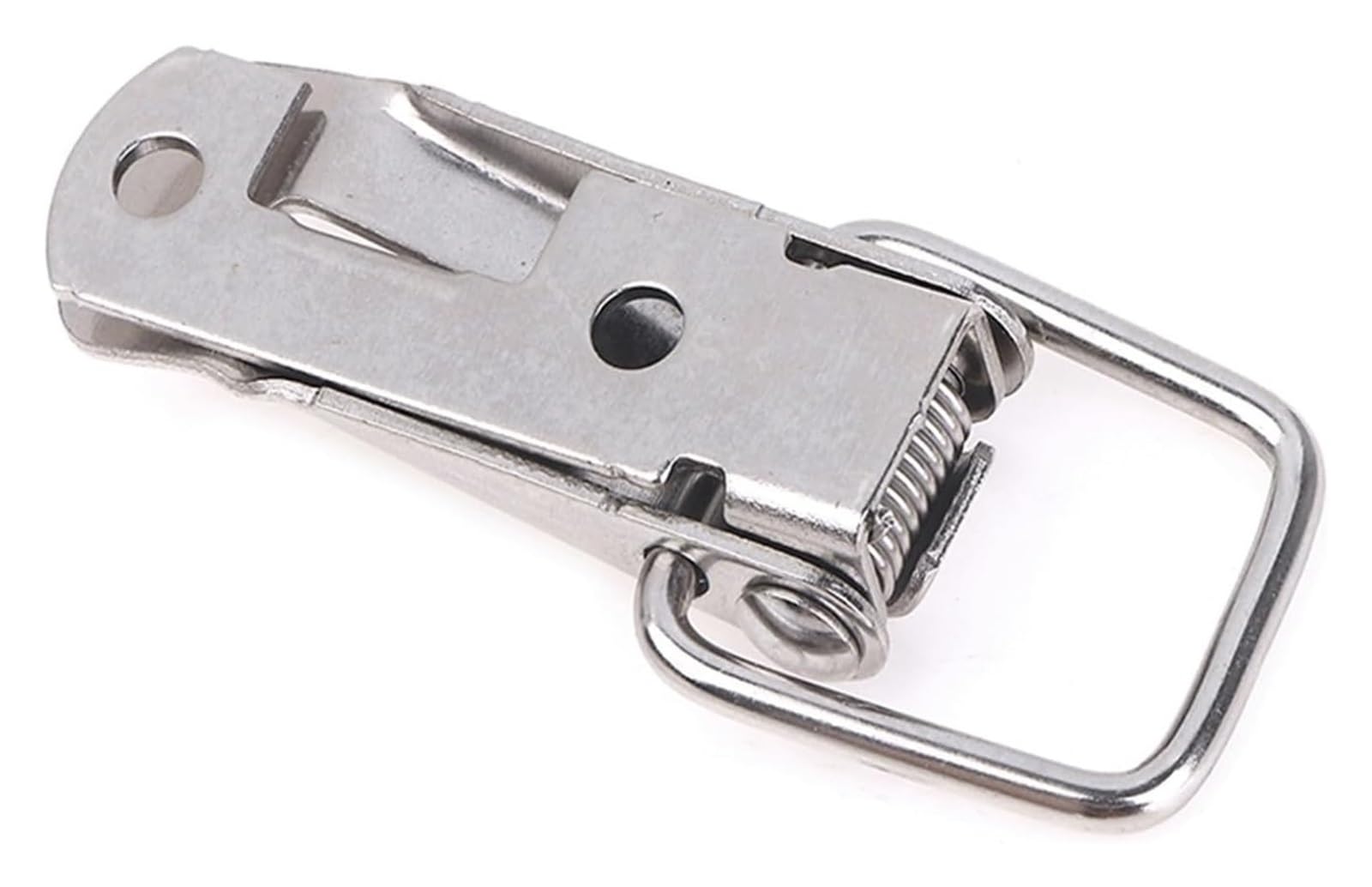 Chiusura a tensione in acciaio inossidabile, Chiusura a levetta con bocca d'anatra da 90 gradi, caricata a molla, in acciaio inossidabile, confezione 2, 108-158 mm(A 304 Stainless Steel,158mm)