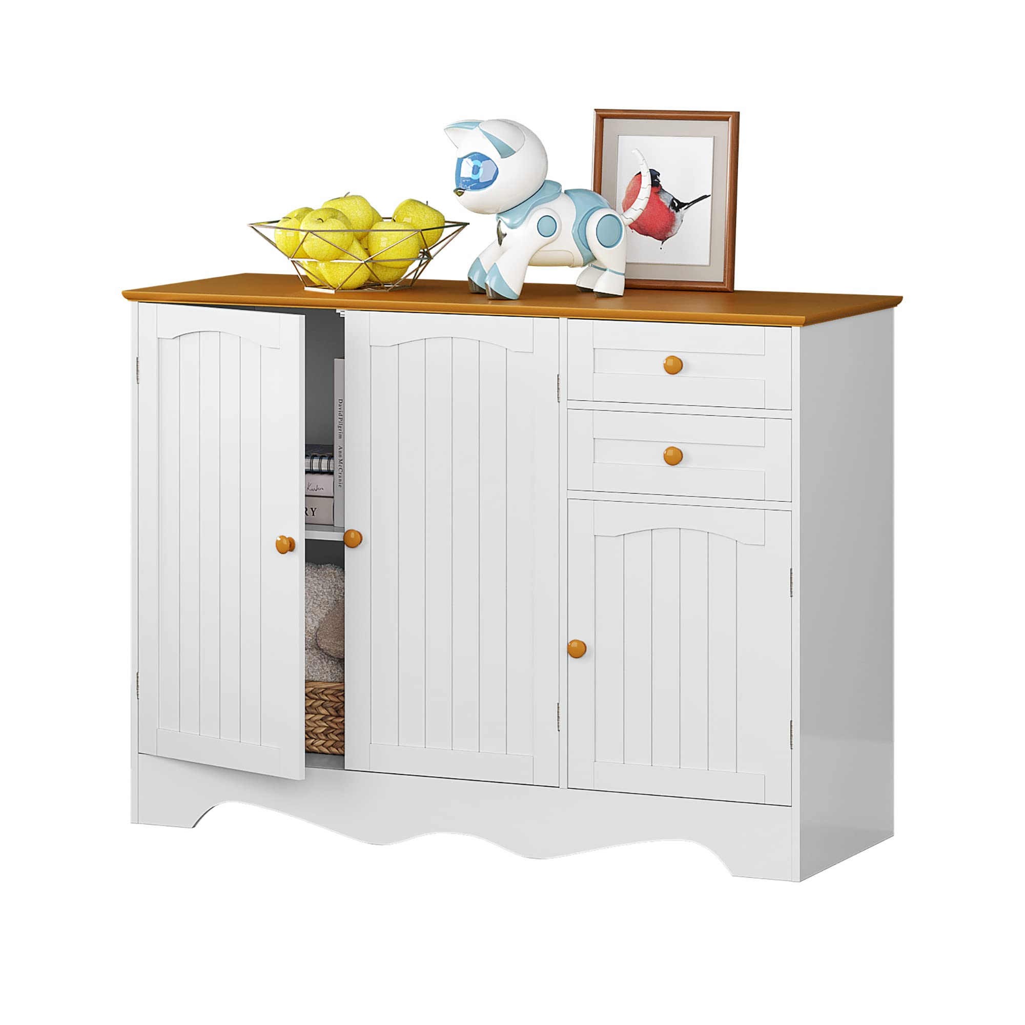 Buy HOME BI Kitchen Buffet Storage Wood Sideboard Buffet