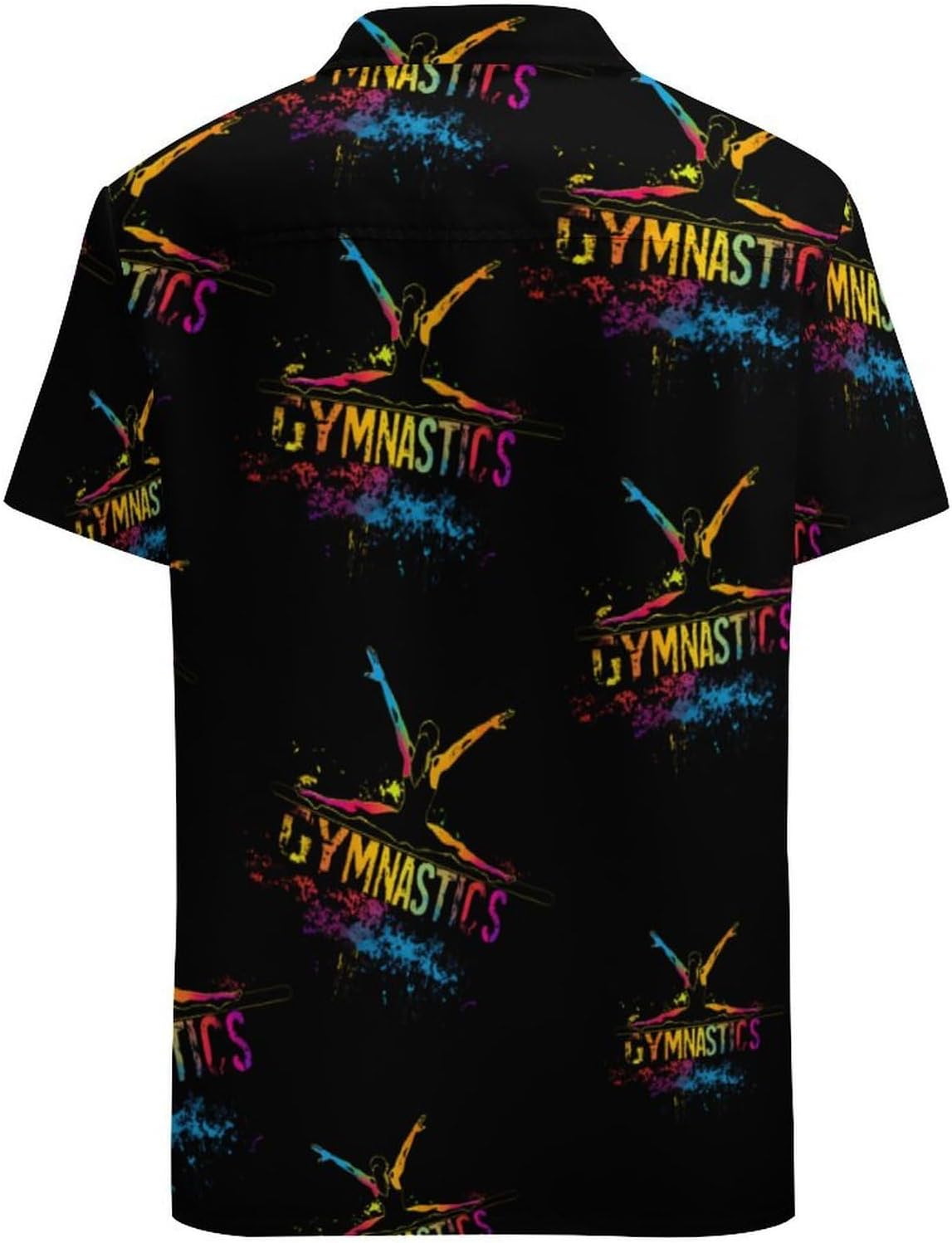 Gymnastics Gymnast Mens Button Down Shirts Casual Short Sleeve Beach Tees Tops with Pockets Summer Clothes