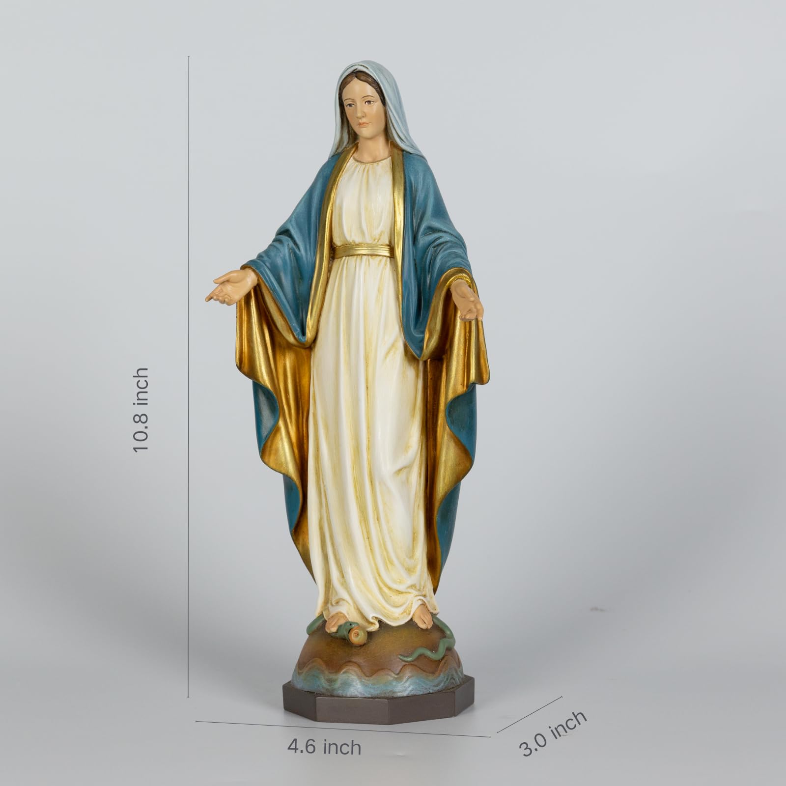 聖母 マリア像 キリスト教美術彫刻像 高さ約29cm 大理石風 聖母マリア像 彫像 彫刻高さ 約29cm キリスト教美術