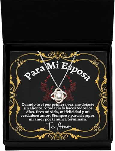 Miniatura 8 de Pendiente, Collar de Regalo Para Esposa En forma de Corazon Plateado y Dorado Regalo Para Mujer Personalizado