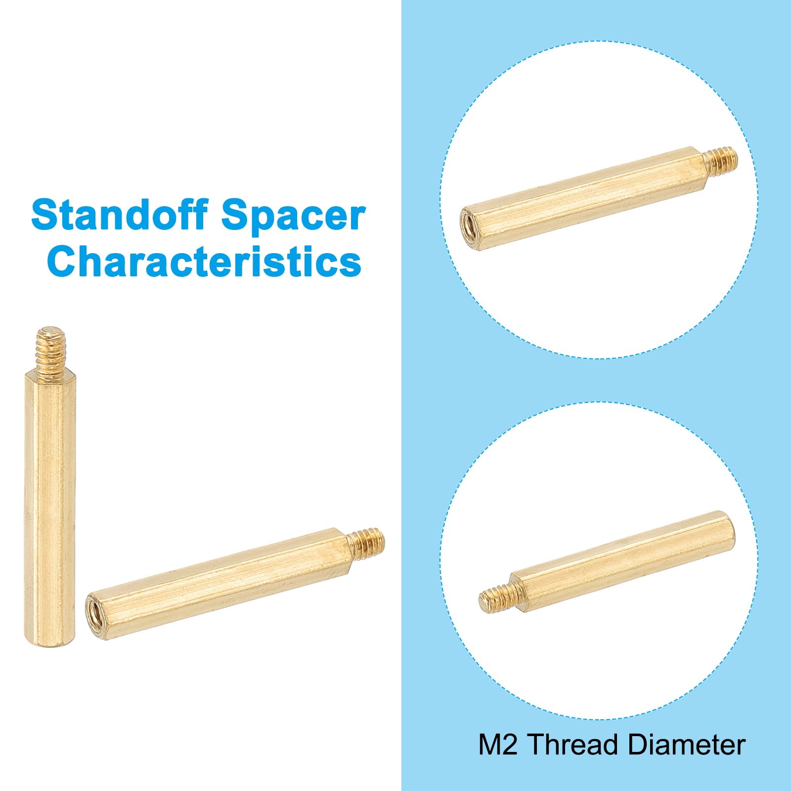 PATIKIL M2X18mm+3mm Standoff Screws - Image 3