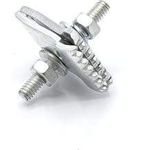 THE CIMPLE CO I-Beam Ground Clamp with Fastener for Grounding Wire - Ground Wire Connector for Trailers, TV Antennas, Satellite, Cable TV - Galvanized Steel Bonding Connector - 1 Pack
