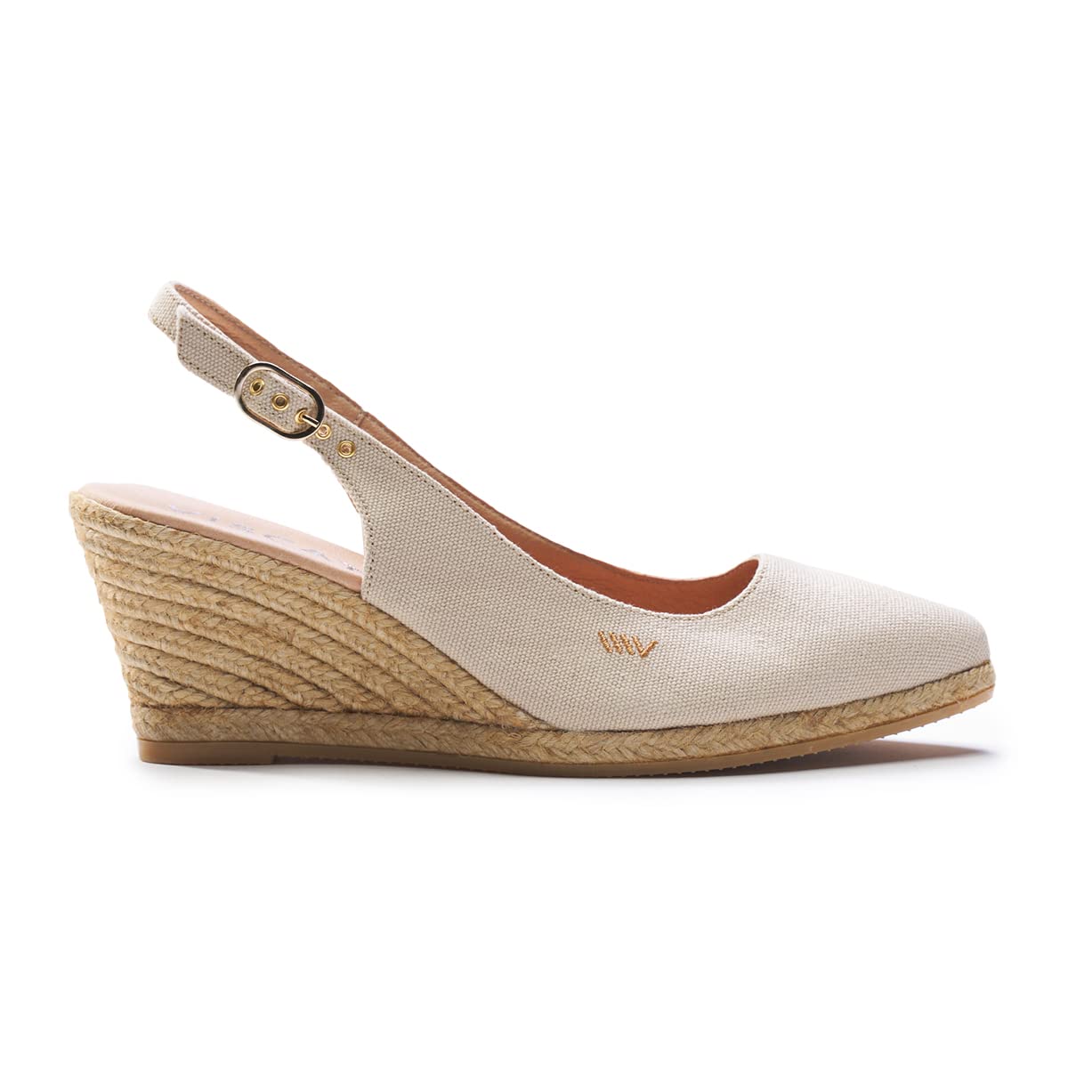 VISCATA Palomera Women's Canvas Slingback Buckle Wedge