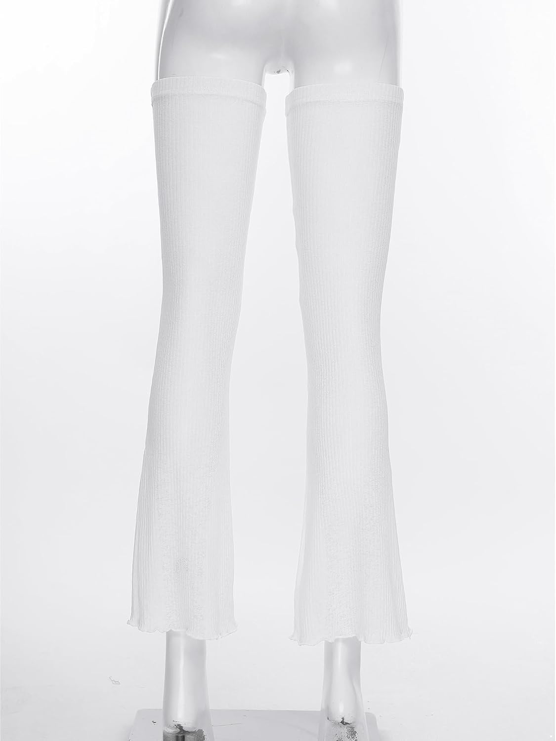 Aislor Womens Ballet Flared Leg Warmers 1 Pair Stockings Ruffled Openings Ribbed Leg Covers Costume