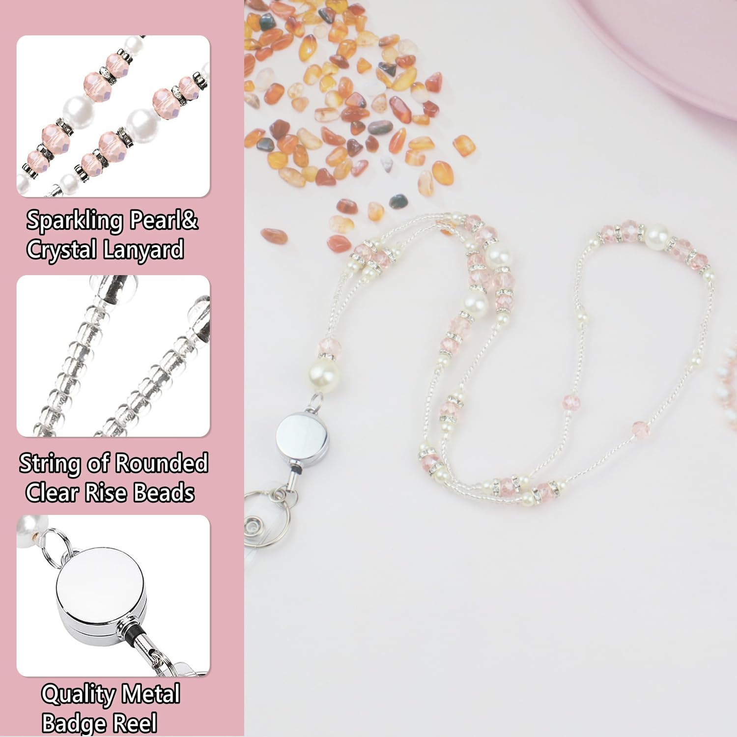 Bling Badge Holder Rhinestone Lanyard Bling ID Card Holder 2 Sets Crystal ID  Card Holder Retractable ID Badges Lanyards For Women Nurse Teacher (Pink,  Purple,Vertical Style Bling Lanyards For Women, image size:1500x1500