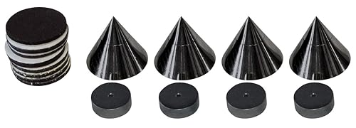 Dynavox Découpleurs Coloris Noir, Blister de 4 cônes d'isolation pour