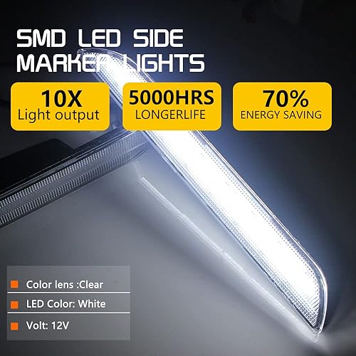 Miniatura 9 de Tonsya Para Ford Mustang 2015, 2016, 2017, 2018, 2019, 2020, 2021, 2022, 2023, parachoques trasero, luces de marcador lateral, lente roja, lámpara