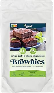 Locawo Low Carb Brownies Backmischung | 80% weniger Kohlenhydrate | 62% mehr Proteine | Voller Weizengeschmack | Vegan