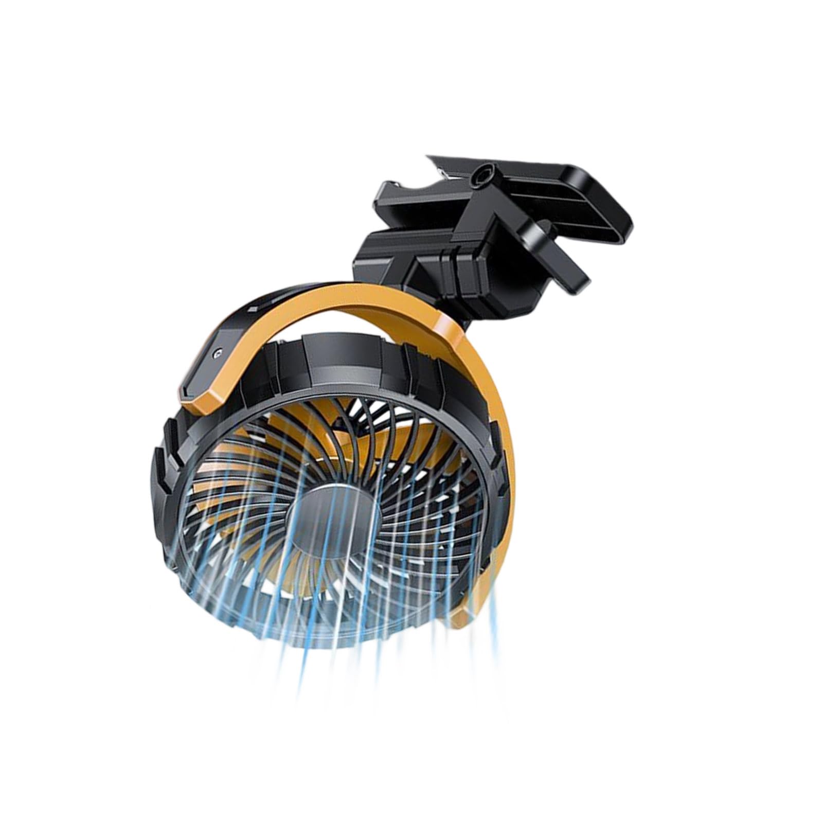 Kelisdi 2000mAh Rechargeable Clip Fan 3 Speeds Adjustable, 900° Rotatable Low Cooling for Home Travel Quiet Cooling Fan