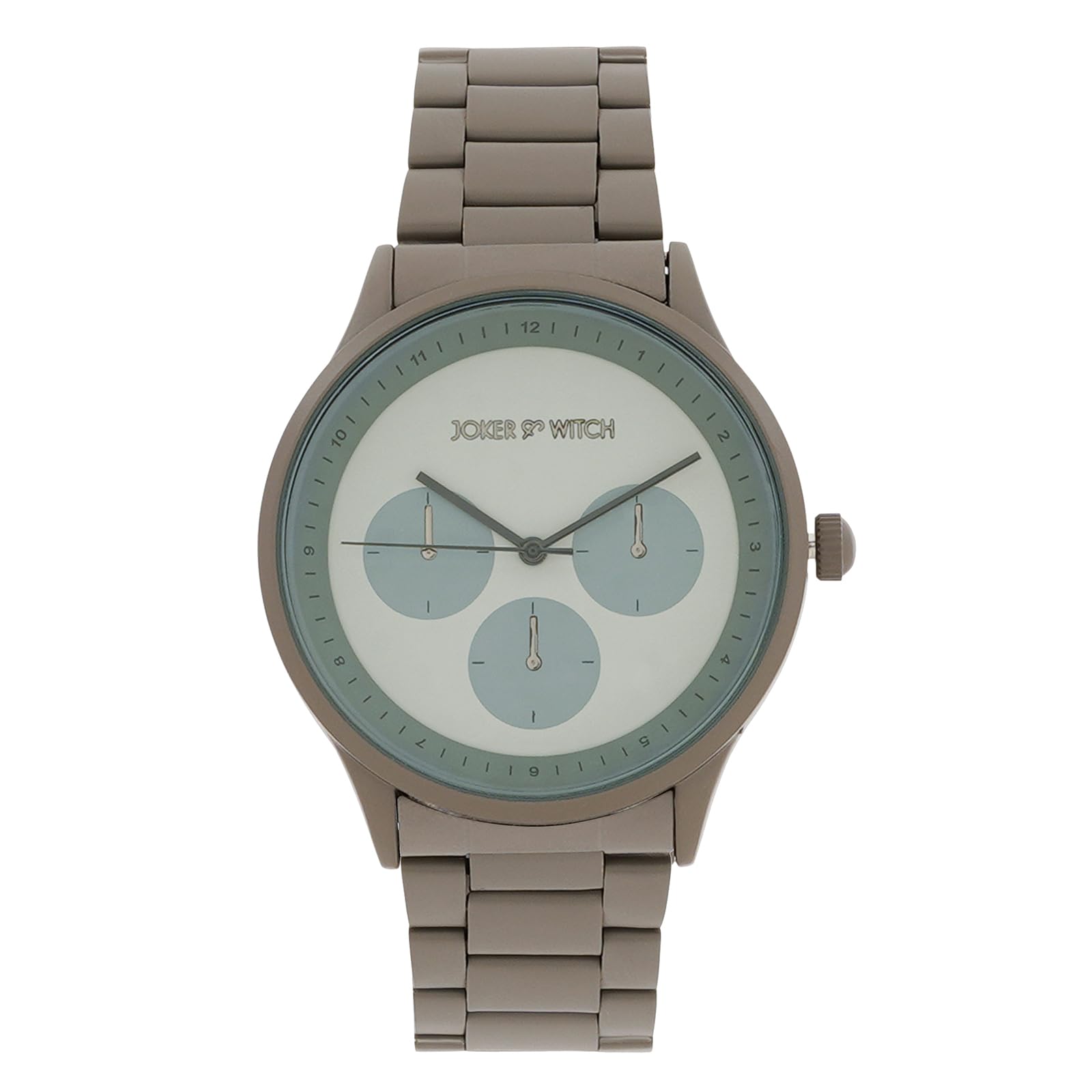 Joker and Witch Nexus 40mm Grey Dial 20mm Grey Stainless Steel Strap Watch for Men-image-16
