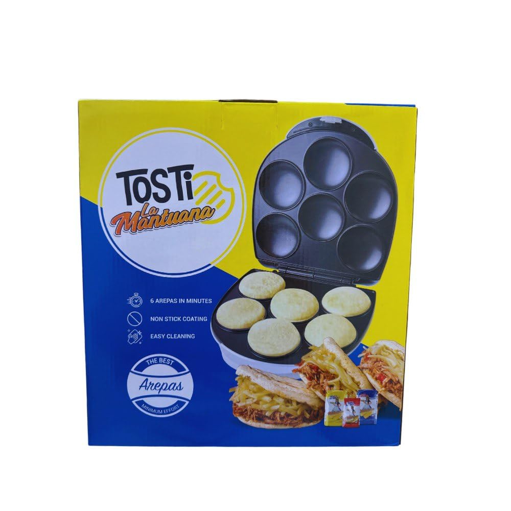 Tostiarepas venezuelane, 6 pezzi, pronte in 6 minuti, dorate e croccanti