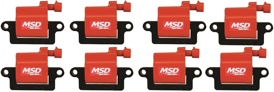 MSD 82648 イグニッションコイル (8個パック) レッド