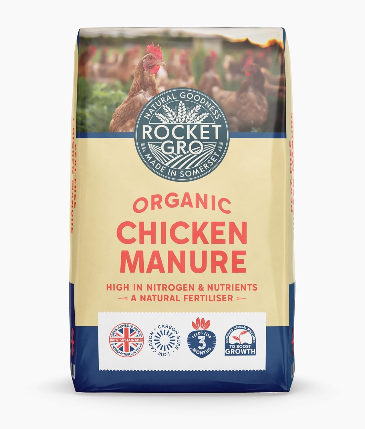 20L Peat-Free Chicken Manure Compost, Multi-Purpose Compost, Premium Natural Blend for Organic Growing
