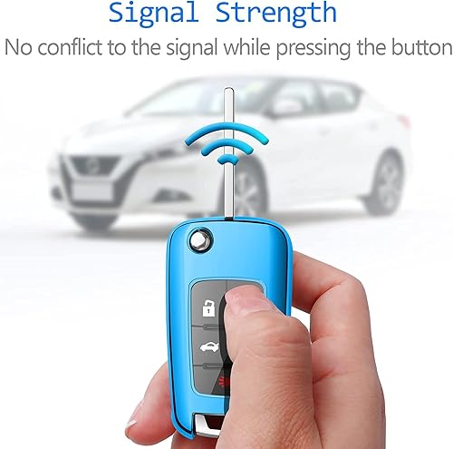 Miniatura 5 de Tukellen Funda para llavero Chevrolet con llavero de protección completa, compatible con Chevy Chevrolet Camaro Cruze Impala Equinox Volt Spark