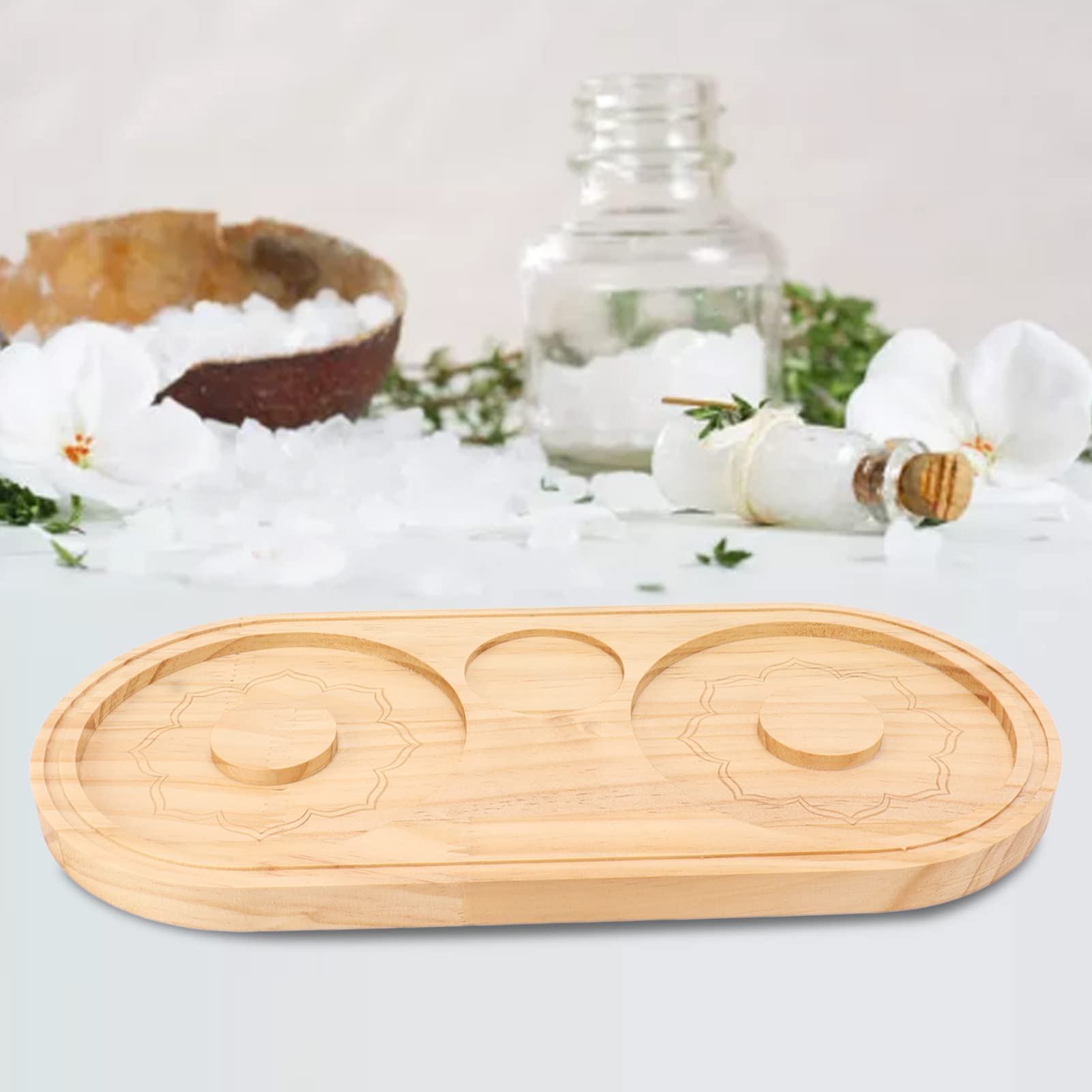 Wooden Margarita Salt and Sugar Rimmer, Margarita Salt Rimmer Set Double Hole Salt Rimmer for Cocktails, Margarita Cocktail Rimmer, Cocktail Salt Rimmers for Drinks Wood Glass Drink Rimmer Tray