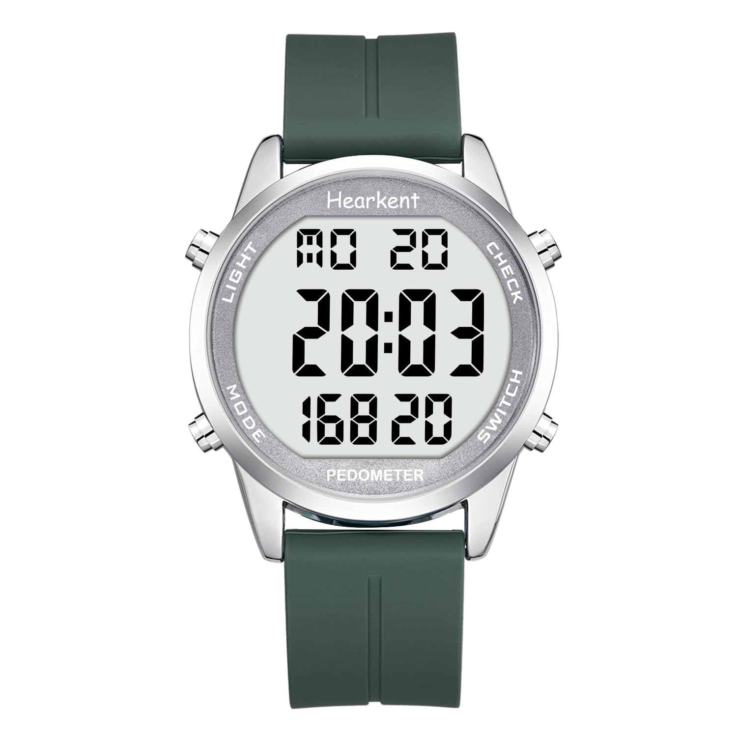 Hearkent Podomètre Montre de marche pour senior sans Bluetooth Aucune application requise avec compteur de pas, calories et grands chiffres LCD